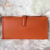 HERMES-0002-7 名媛必備Jige elan系列Epsom橙色原版皮手拿包晚宴包
