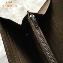 HERMES-0001 潮流新款Constance系列EPSOM卡其色原版皮手拿包長款錢包