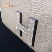 HERMES-0002-10 名媛必備Jige elan系列Epsom卡其色原版皮手拿包晚宴包