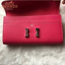 HERMES-0001-7 潮流新款Constance系列EPSOM唇膏粉原版皮手拿包長款錢包