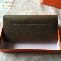 HERMES-0001 潮流新款Constance系列EPSOM卡其色原版皮手拿包長款錢包