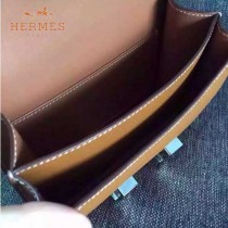 HERMES-00015-7 秋冬新款Hermes雙層原版皮constance康斯坦系列空姐包