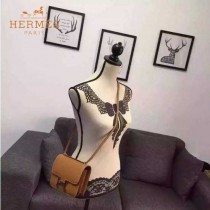 HERMES-00015-7 秋冬新款Hermes雙層原版皮constance康斯坦系列空姐包
