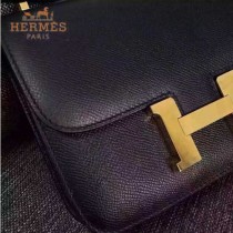 HERMES-00015-3 秋冬新款Hermes雙層原版皮constance康斯坦系列空姐包