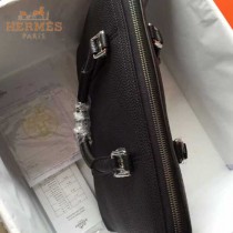 HERMES-0004-2 新款商務男士黑色原版TOGO皮手提單肩包電腦包