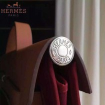 HERMES-0007-15 時尚新款herbag系列原單紅色帆布配土黃色牛皮大號手提單肩包