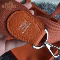HERMES-00011-2 時尚打孔款伊夫寧系列橙色原版togo皮單肩斜挎包