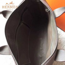 HERMES-0008-3 時尚男士打孔款卡其色原版togo皮手提肩背包
