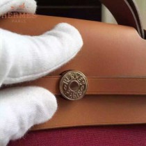 HERMES-0007-15 時尚新款herbag系列原單紅色帆布配土黃色牛皮大號手提單肩包