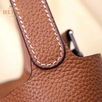 HERMES-00024-7 秋冬新款HERMES原版Togo皮手提水桶包