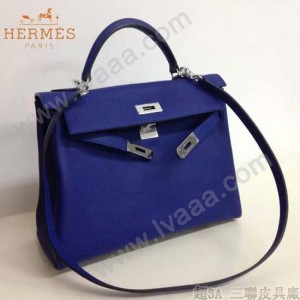 HERMES-00022-29 秋冬新款HERMES凱利kelly系列原版十字紋牛皮手提單肩包