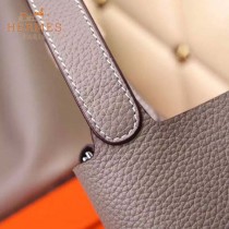 HERMES-00024-8 秋冬新款HERMES原版Togo皮手提水桶包
