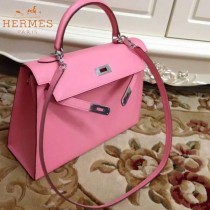 HERMES-00022-11 秋冬新款HERMES凱利kelly系列原版十字紋牛皮手提單肩包