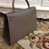 HERMES-00022-8 秋冬新款HERMES凱利kelly系列原版十字紋牛皮手提單肩包