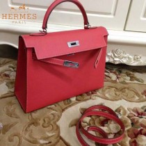 HERMES-00022-17 秋冬新款HERMES凱利kelly系列原版十字紋牛皮手提單肩包