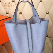 HERMES-00024-3 秋冬新款HERMES原版Togo皮手提水桶包