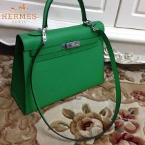 HERMES-00022-5 秋冬新款HERMES凱利kelly系列原版十字紋牛皮手提單肩包