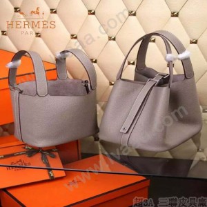 HERMES-00024-8 秋冬新款HERMES原版Togo皮手提水桶包