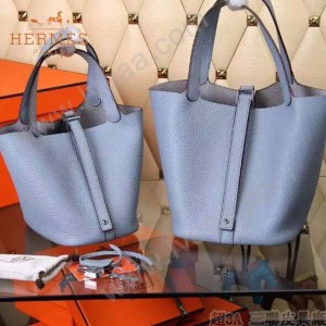HERMES-00024-3 秋冬新款HERMES原版Togo皮手提水桶包