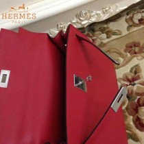 HERMES-00022-10 秋冬新款HERMES凱利kelly系列原版十字紋牛皮手提單肩包