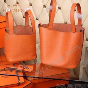 HERMES-00024-6 秋冬新款HERMES原版Togo皮手提水桶包