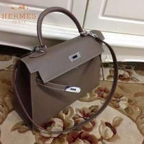 HERMES-00022-24 秋冬新款HERMES凱利kelly系列原版十字紋牛皮手提單肩包