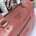 PRADA-002-2 時尚經典款女士粉紅色油蠟皮單肩斜挎包購物包