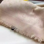 LV圍巾-3-3 時尚經典款蔡依林系列原單自然色羊絨真絲圍巾披肩