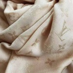 LV圍巾-3-3 時尚經典款蔡依林系列原單自然色羊絨真絲圍巾披肩