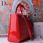 Dior-23-4 經典時尚新款迪奧7格大號原版牛漆皮戴妃包
