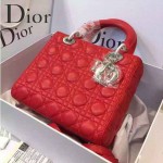 Dior-12-3 人氣熱銷迪奧LADY DIOR戴妃包系列5格原版小羊皮手提單肩包