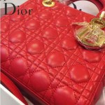 Dior-12-3 人氣熱銷迪奧LADY DIOR戴妃包系列5格原版小羊皮手提單肩包