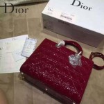 Dior-23-1 經典時尚新款迪奧7格大號原版牛漆皮戴妃包