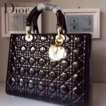 Dior-23-3 經典時尚新款迪奧7格大號原版牛漆皮戴妃包