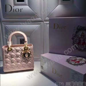 Dior-27-3 人氣熱銷經典迪奧5格原版羊皮戴妃包