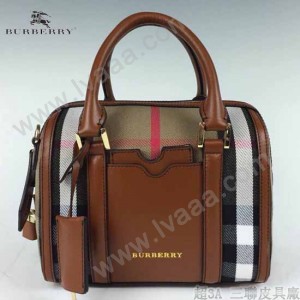 BURBERRY 5001170 人氣熱銷小號House Check格子保齡球包