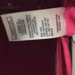 BURBERRY 5001176-3 傳統工藝復古House Check帆布配紅色皮中號保齡球包