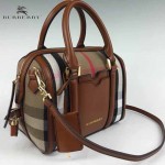 BURBERRY 5001170 人氣熱銷小號House Check格子保齡球包