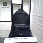 GIVENCHY-004-2 原單菱格鉚釘款降落傘面料配牛皮雙肩包休閒背包
