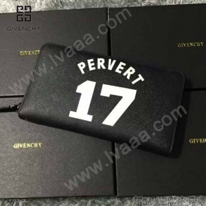 GIVENCHY-006-4 時尚商務新款17數字圖案十字紋大容量手拿包錢包