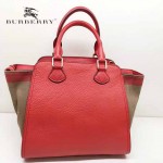 BURBERRY 39907601 秋冬時尚新款Canvas格紋原版皮系列托特包