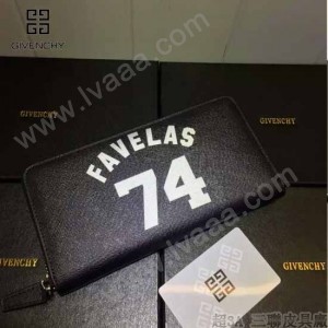 GIVENCHY-006-3 時尚商務新款74數字圖案十字紋大容量手拿包錢包