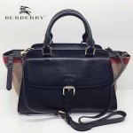 BURBERRY 39907601-2 秋冬時尚新款Canvas格紋原版皮系列托特包