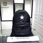 GIVENCHY-004-4 原單五角星圖案降落傘面料配牛皮雙肩包休閒背包