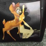 GIVENCHY-0012-2 潮流官方版經典款小鹿斑比圖案十字紋豎款購物袋