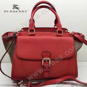 BURBERRY 39907601 秋冬時尚新款Canvas格紋原版皮系列托特包