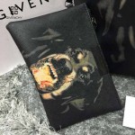 GIVENCHY-0012 潮流官方版經典款惡犬圖案十字紋豎款購物袋