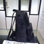 GIVENCHY-004-2 原單菱格鉚釘款降落傘面料配牛皮雙肩包休閒背包