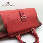 BURBERRY 39907601 秋冬時尚新款Canvas格紋原版皮系列托特包