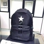 GIVENCHY-004-4 原單五角星圖案降落傘面料配牛皮雙肩包休閒背包
